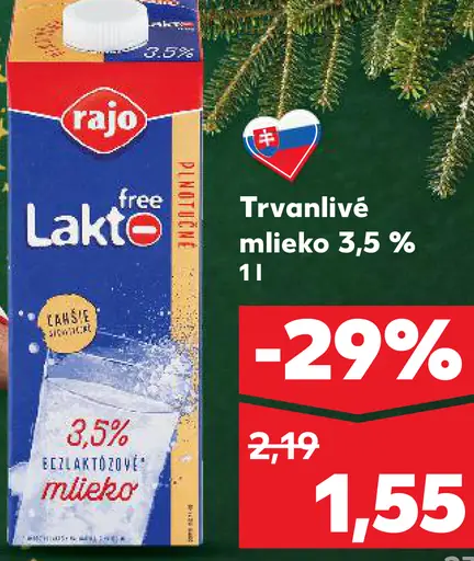 Rajo Mlieko plnotučné 3,5%