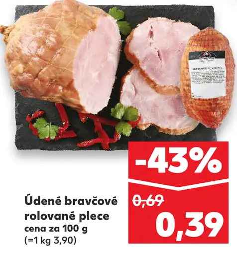 Údené bravčové rolované plece