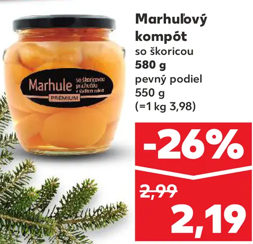 Marhule kompót so škoricou