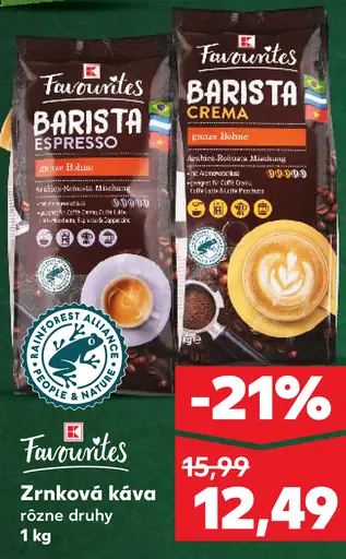 Favorites Barista Espresso zrnková káva