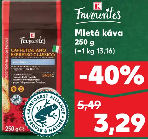 Favorites Mletá káva