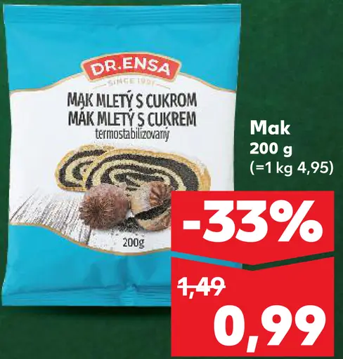 Dr. Ensa Mletý mak s cukrom