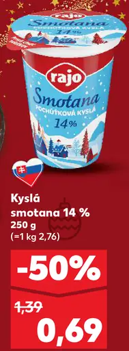 Rajo Kyslá smotana 14%