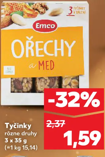 Emco orechy a med tyčinky