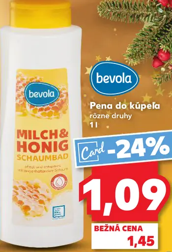 Bevola milk & honey pena do kúpeľa