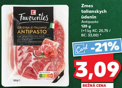 Favourites Zmes talianskych údenín Antipasto