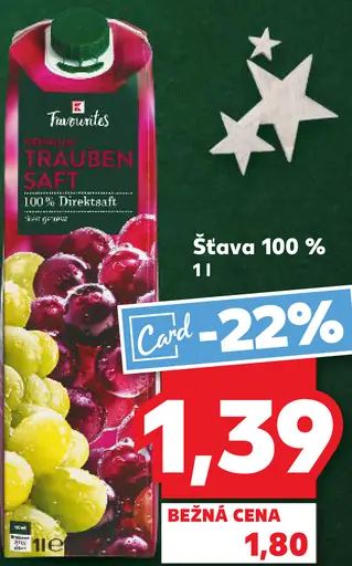 Favourites Šťava 100 % Trauben Saft