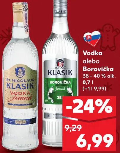 St. Nicolaus Klasik vodka alebo borovička