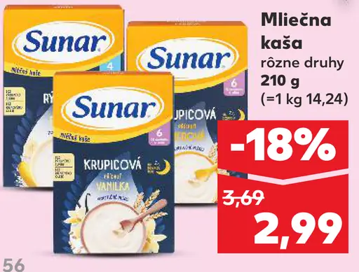 Sunar mliečna kaša