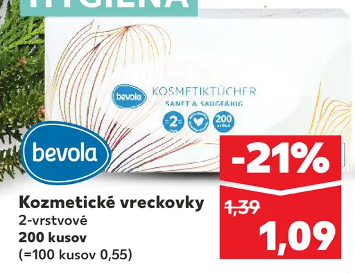 Bevola Kozmetické vreckovky