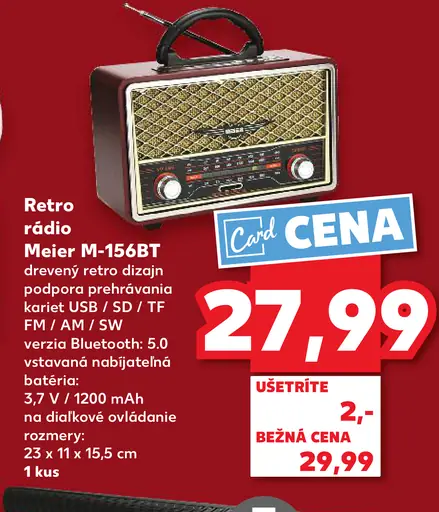 Retro rádio Meier M-156BT