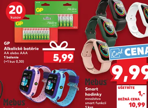 GP Alkálické batérie AA alebo AAA