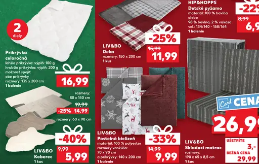 LIV&BO Celoročná prikrývka