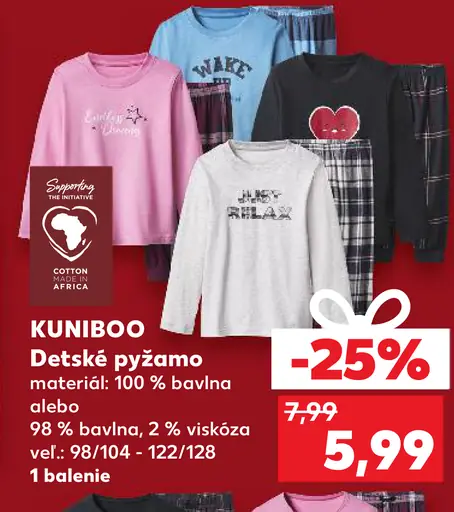 KUNIBOO Detské pyžamo
