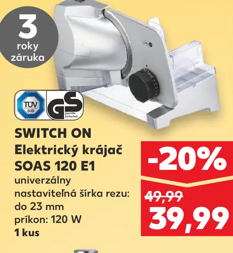 Switch On Elektrický krájač SOAS 120 E1