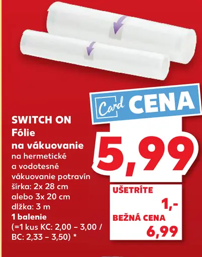 Switch On Fólie na vákuovanie