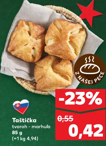 Taštička tvaroh-marhuľa