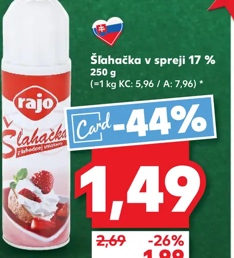 Šľahačka v spreji 17 %