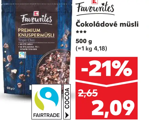 Favorites Müsli čokoládové