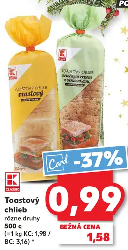 K-Classic Toastový chlieb