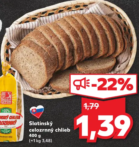 Slatinský celozrnný chlieb