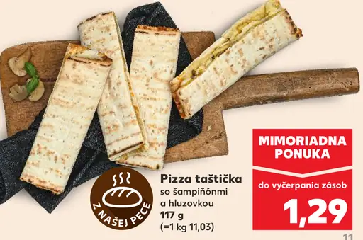 Pizza taštička so šampiňónmi a hlivou