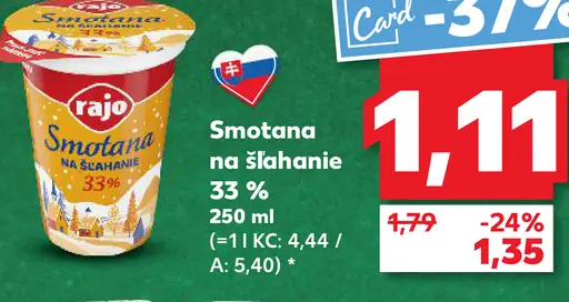 Rajo smotana na šľahanie