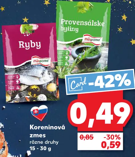 Mäspoma Koreninová zmes rôzne druhy