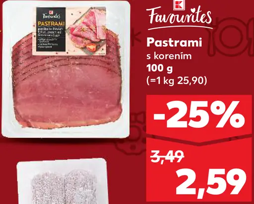 Favorites Pastrami s korením