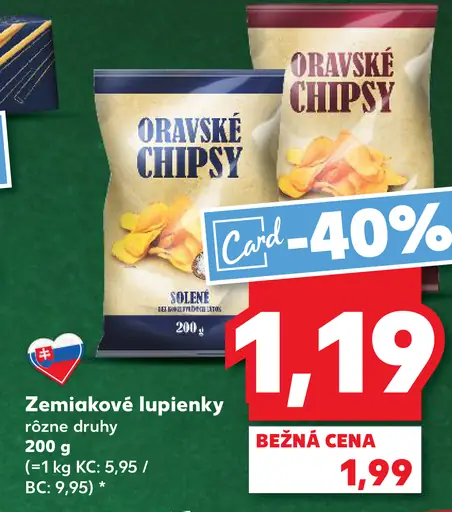 Oravské chipsy Zemiakové lupienky