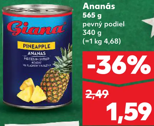 Giana ananás v konzerve