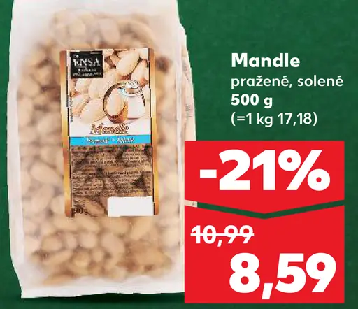 Viva mandle pražené, solené