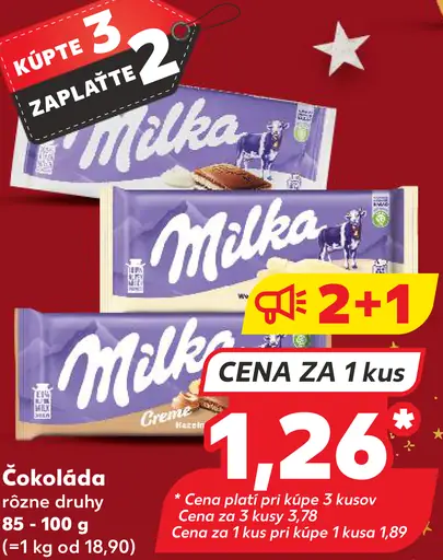 Milka Mliečna čokoláda