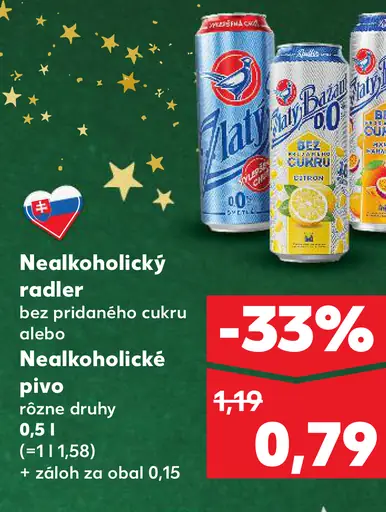 Zlatý Bažant Nealkoholický radler
