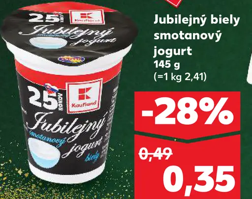 Jubilejný biely smotanový jogurt