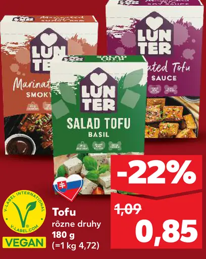 Lunter Tofu rôzne druhy