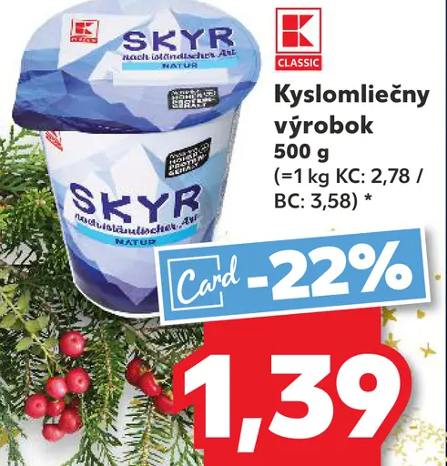 K-Classic Skyr Kyslomliečny výrobok