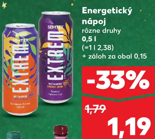 Energetický nápoj Extrém plechovka