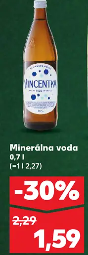 Vincetka Minerálna voda