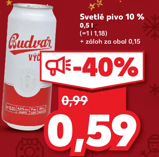 Budvar výčapné plechovka