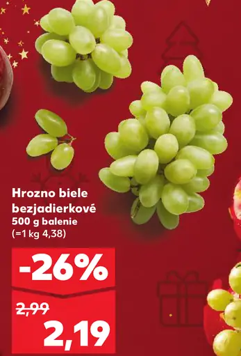 Hrozno biele bezjadierkové