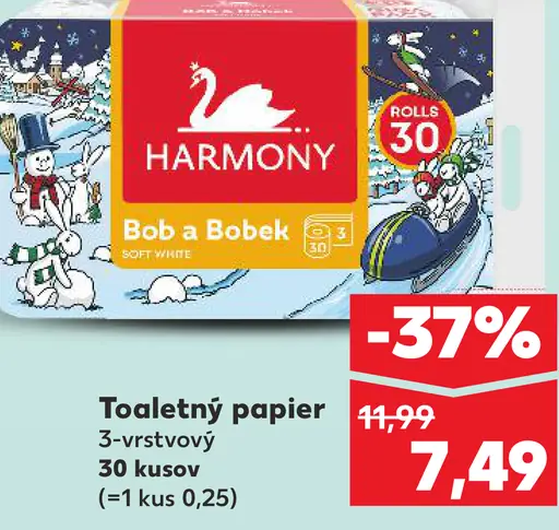Harmony 3-vrstvový toaletný papier