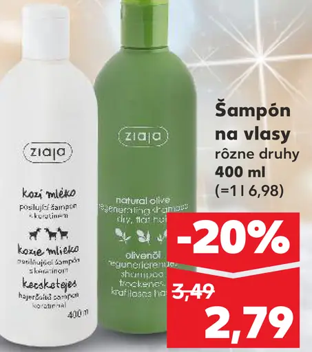 Ziaja šampón na vlasy