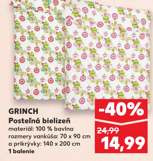 Grinch Posteľná bielizeň