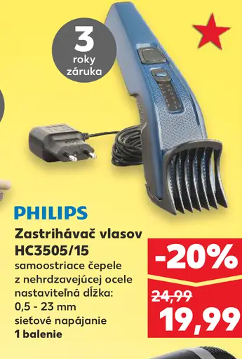 Philips Zastrihávač vlasov HC3505/15