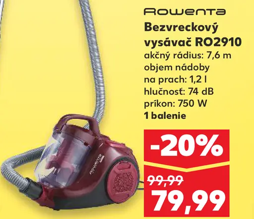 Rowenta Bezvreckový vysávač RO2910