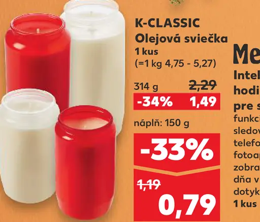 K-CLASSIC Olejová sviečka