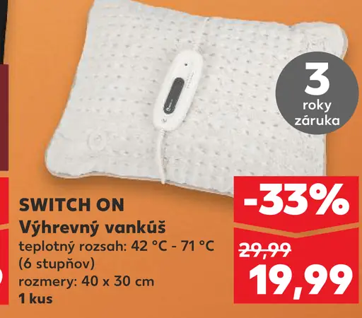 Switch On Výhrevný vankúš