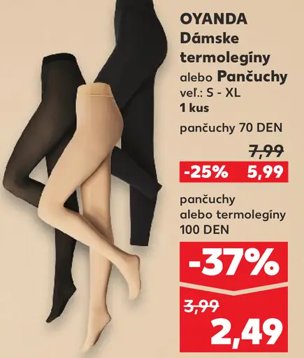 Oyanda Dámske termolegíny alebo Pančuchy