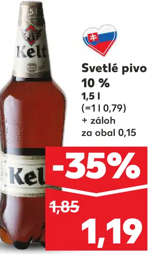 Kelts Svetlé pivo plechovka